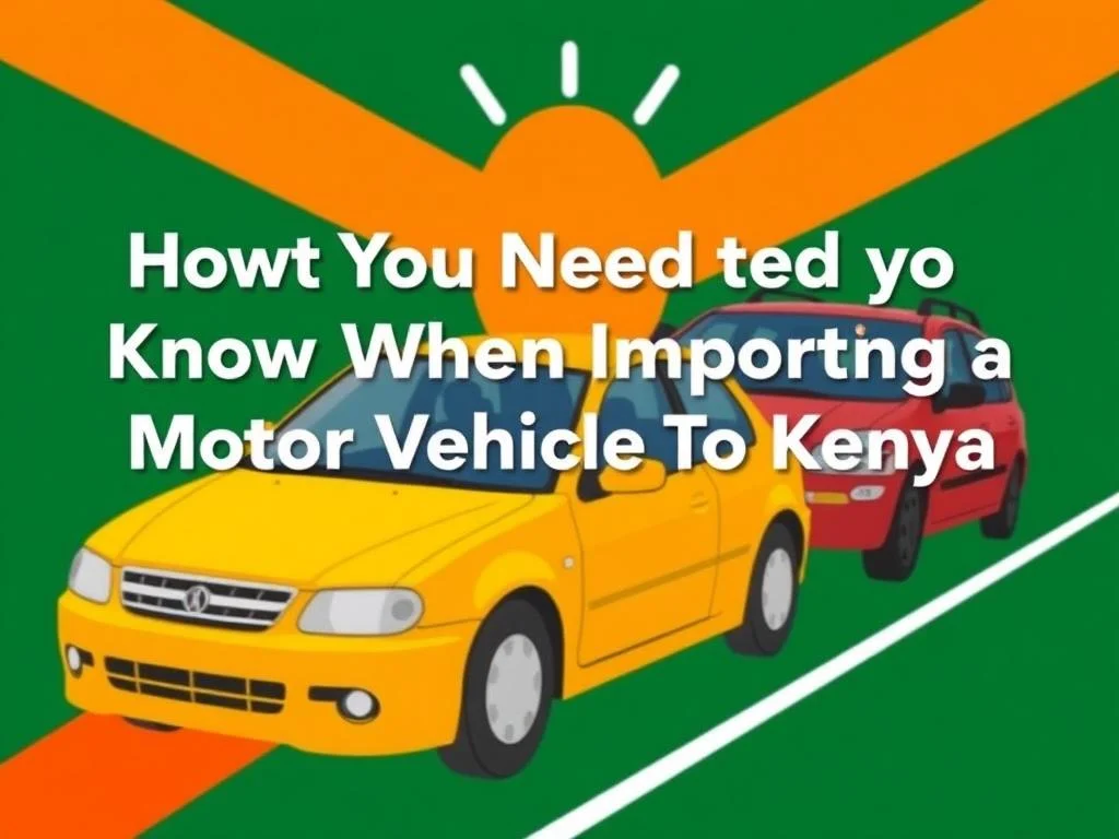 What You Need To Know When Importing a Motor Vehicle To Kenya